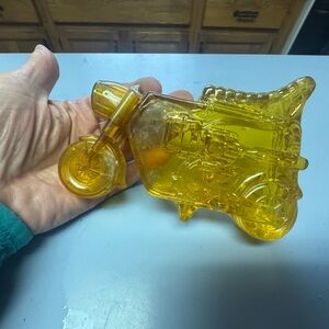 Avon Yellow Motorcycle Shaped Grooming Bottle